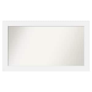 Corvino White 43 in. x 25 in. Custom Non-Beveled Matte Wood Framed Bathroom Vanity Wall Mirror