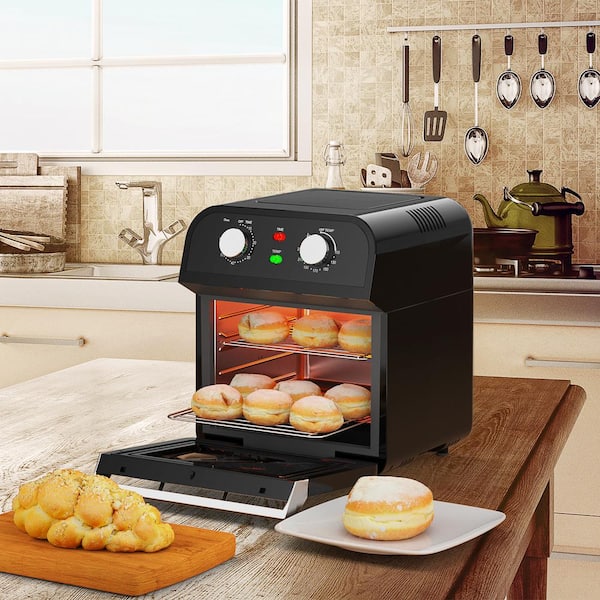Reviews for Costway 19 qt. Black Air Fryer Oven with Rotisserie