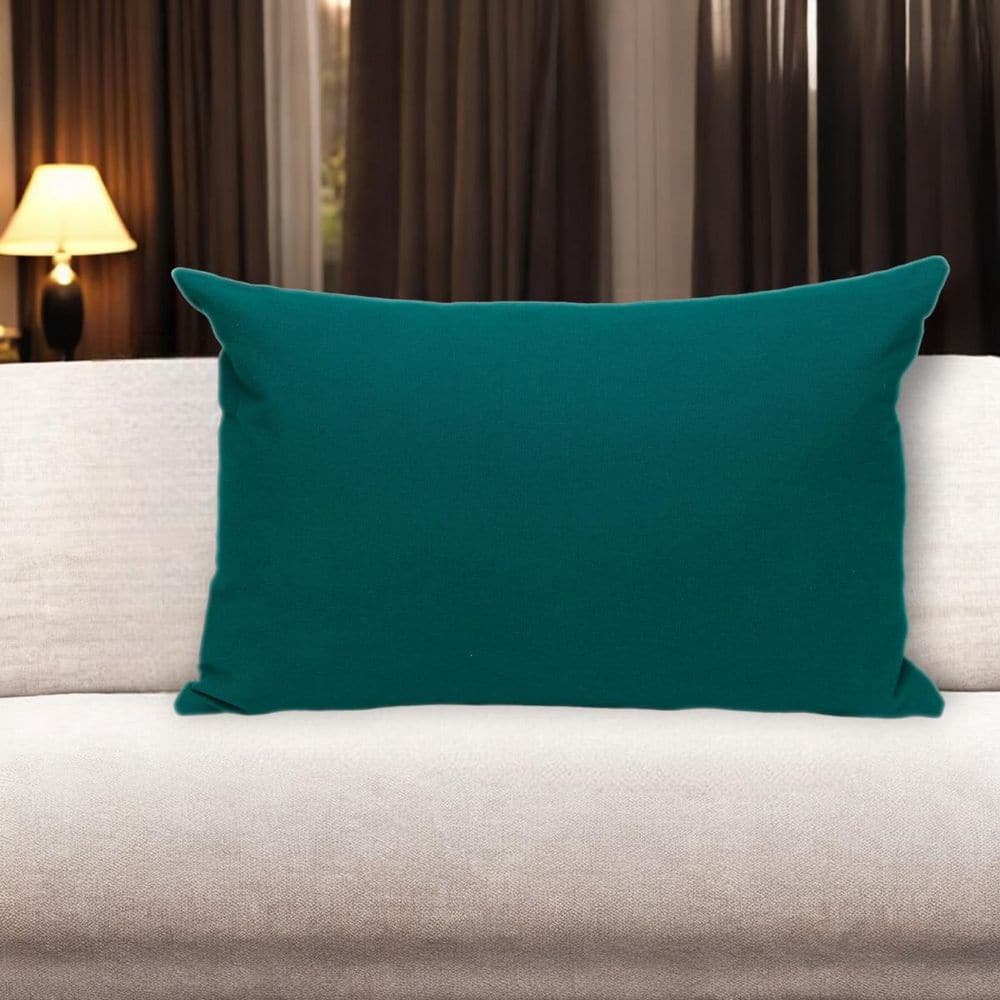 Green Solid Polyester 12 in. x 18 in. Throw Pillow price history on PriceWatchPro