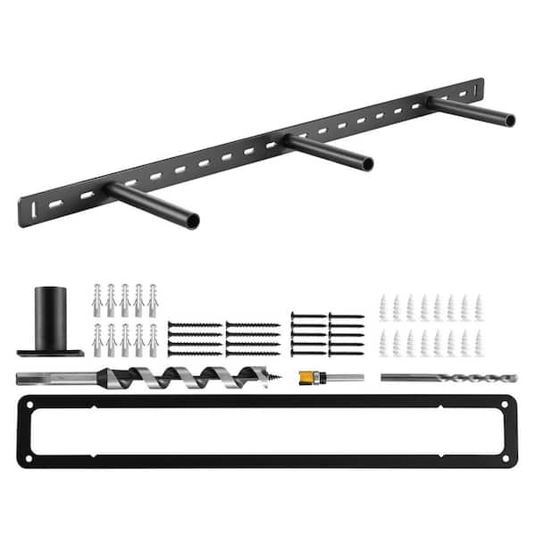 Floating Shelf Bracket 1 Pack, 190 lbs. Weight Capacity, 34 x 6.2 x 1.5 in./863.6 x 157.4 x 38.1 mm, Heavy Duty Black