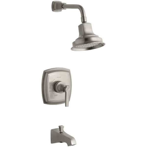 KOHLER Margaux Single-Handle 1-Spray 2.5 GPM Tub and Shower Faucet with Lever Handle in Vibrant Brushed Nickel