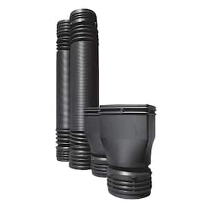 2.5 in. x 8 ft. Black Copolymer Expandable Solid Drain Pipe