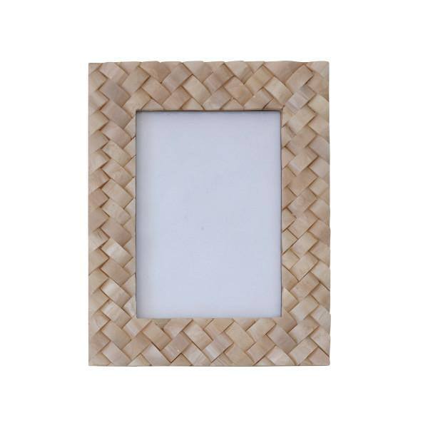 Ivory Woven Resin 7.5" x 9.5" Photo Frame
