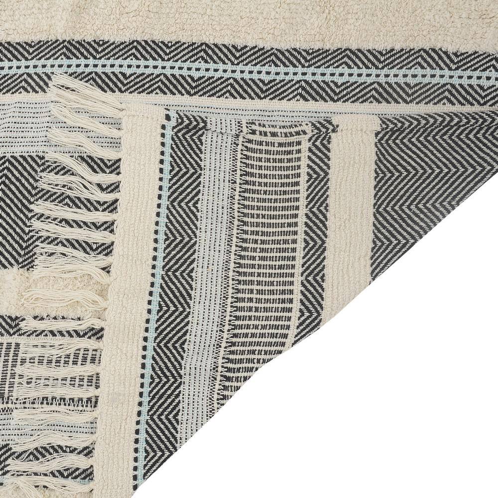Organic Cotton Herringbone Striped Throw Blanket, 50" x 60", Multi