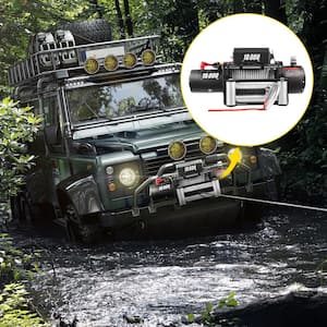 18,000 lbs. Electric Winch 75 ft. Steel Cable and 12 Volt Truck Winch with Wireless Remote Control and Powerful Motor