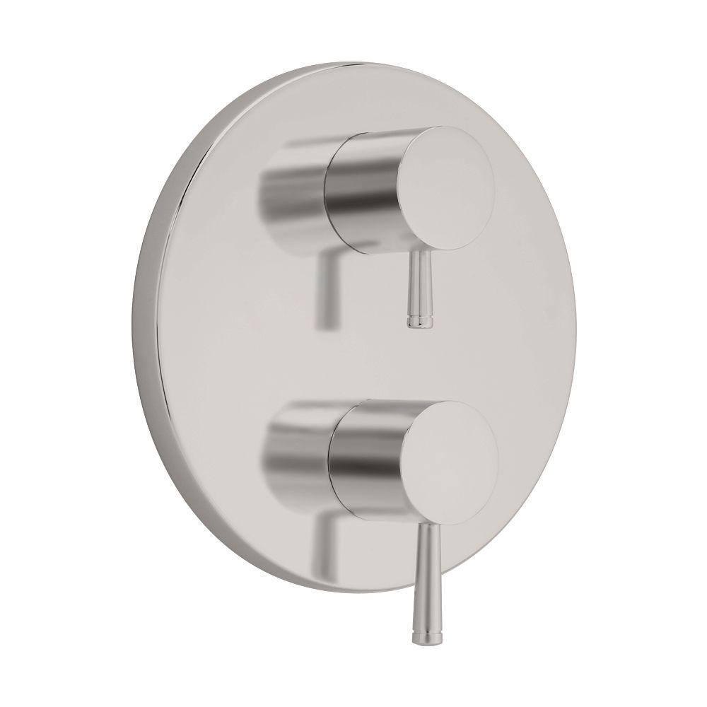 American Standard Serin 2-Handle Thermostat Valve Trim Kit in Brushed ...