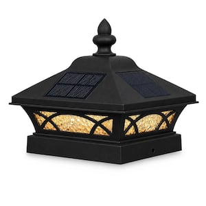 Coventry Fits 3.5 in. x 3.5 in. 4 in. x 4 in. 4.25 in. x 4.25 in. 4.5 in. x 4.5 in. Black Aluminum Solar Post Cap