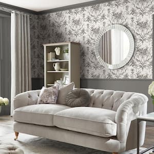 Laura Ashley Tuileries Charcoal Grey Wallpaper Sample