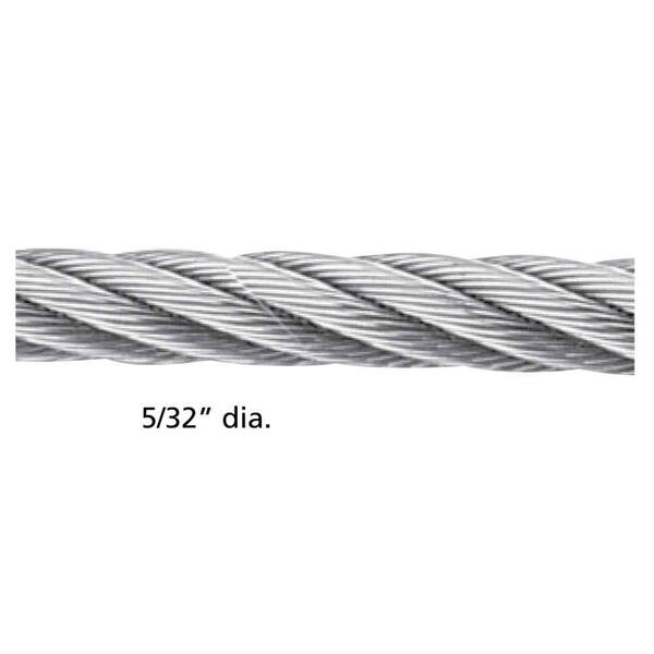 Iam Design 4 Mm 5 32 In Dia X 328 Ft 316 Stainless Steel Wire Cable 1x19 Rigid Cable Ef1x1904 The Home Depot