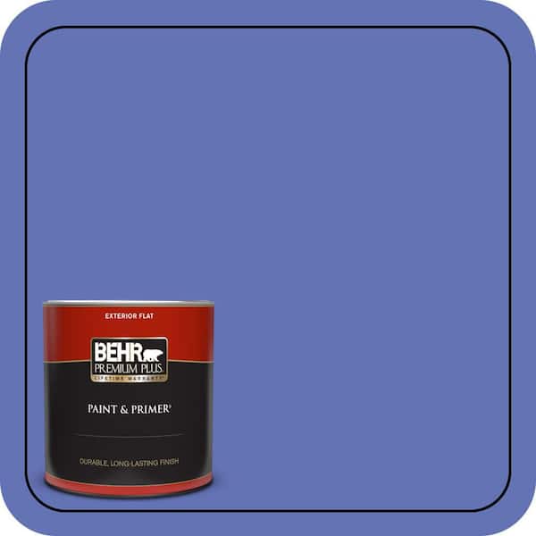 BEHR PREMIUM PLUS 1 qt. #P540-6 Wild Pansy Flat Exterior Paint & Primer