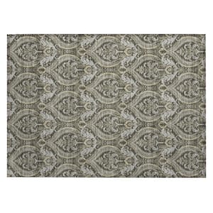 Chantille ACN572 Taupe 1 ft. 8 in. x 2 ft. 6 in. Machine Washable Indoor/Outdoor Geometric Area Rug