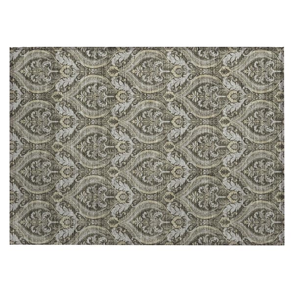 Addison Rugs Chantille ACN572 Taupe 1 ft. 8 in. x 2 ft. 6 in. Machine Washable Indoor/Outdoor Geometric Area Rug