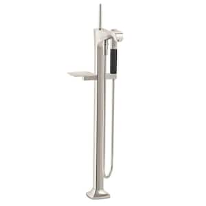 Margaux Single-Handle Claw Foot Tub Faucet Floor Mount Bath Filler with Hand Shower in Vibrant Polished Nickel