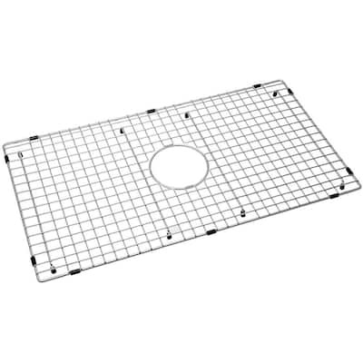 29.53 in. x 16.57 in. Center Drain Heavy-Duty Stainless Steel Sink Protector