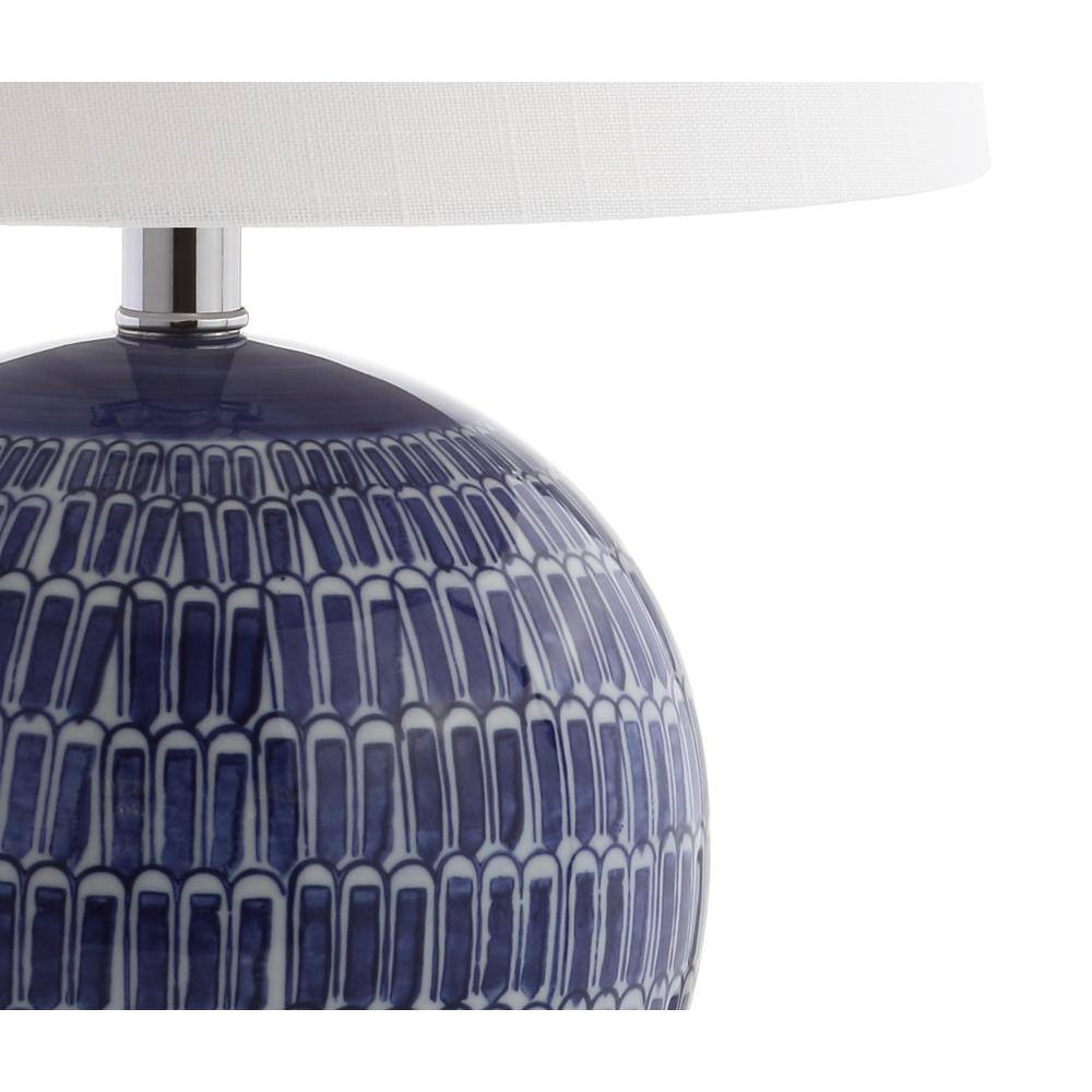 Ronald 21" Navy Blue Ceramic LED Table Lamp