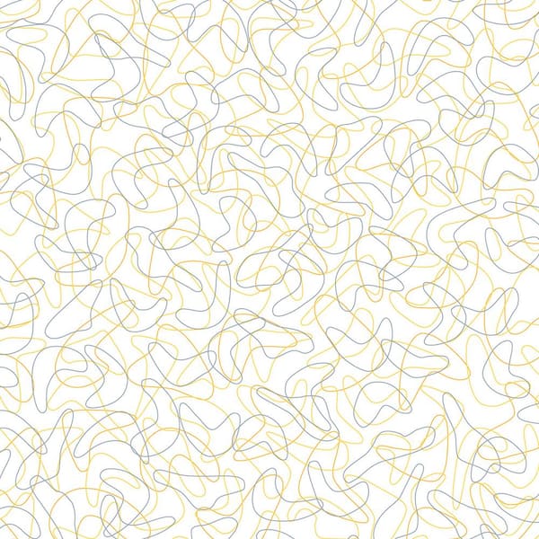 5 ft. x 12 ft. Laminate Sheet in Yellow Glacier Boomerang with Virtual Design Gloss Finish