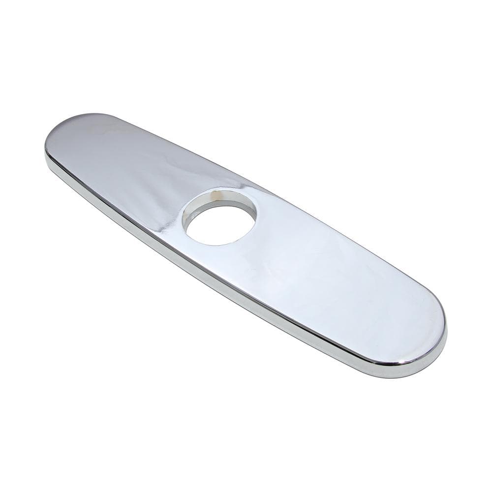 9.5 in. Kitchen Faucet Single Hole Deck Plate in Polished Chrome