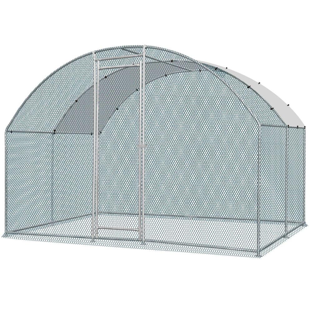 9.8 ft. x 9.8 ft. x 6.5 ft. Large Poultry Fencing Metal Chicken Run House with Waterproof Cover Arch Chicken Coop price history on PriceWatchPro