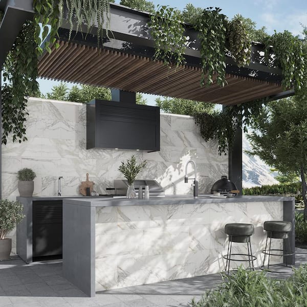 White 12 in. x 24 in. Honed Marble Subway Floor and Wall Tile (10 sq. ft./Case)