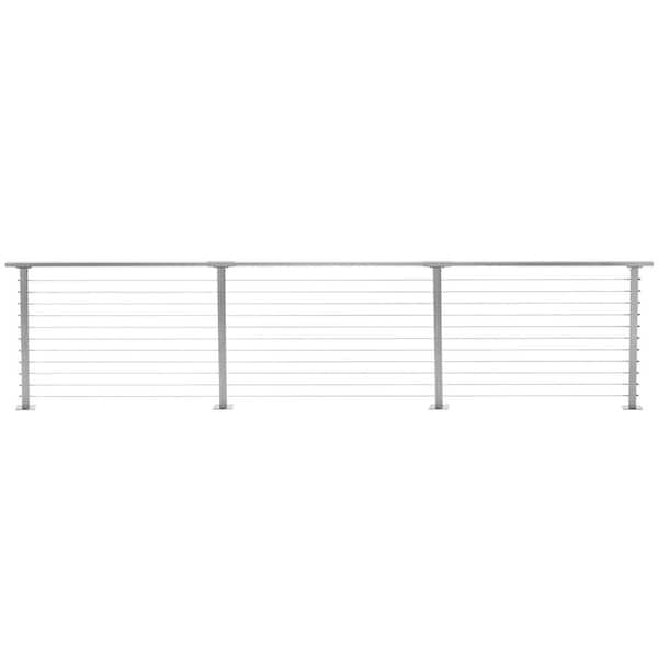 18 ft. Deck Cable Railing, 36 in. Base Mount, Grey