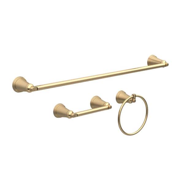Junipine Wall-Mount Pivoting Toilet Paper Holder in Brushed Gold