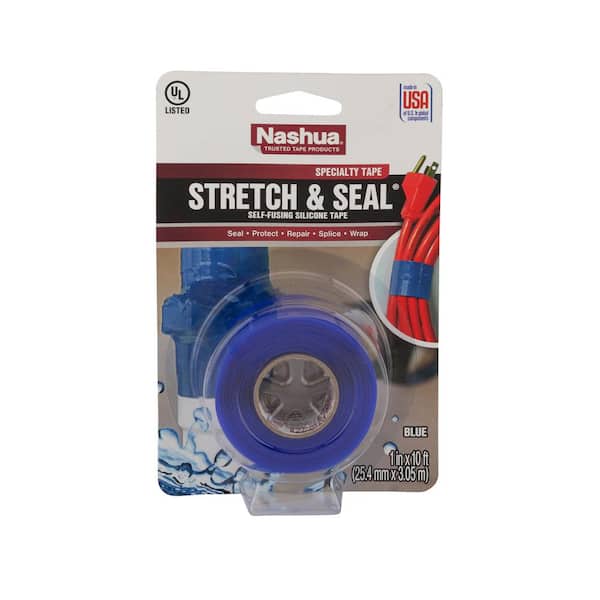 Nashua Tape 1 in. x 3.33 yd. Stretch and Seal Self-Fusing Silicone Tape in Blue