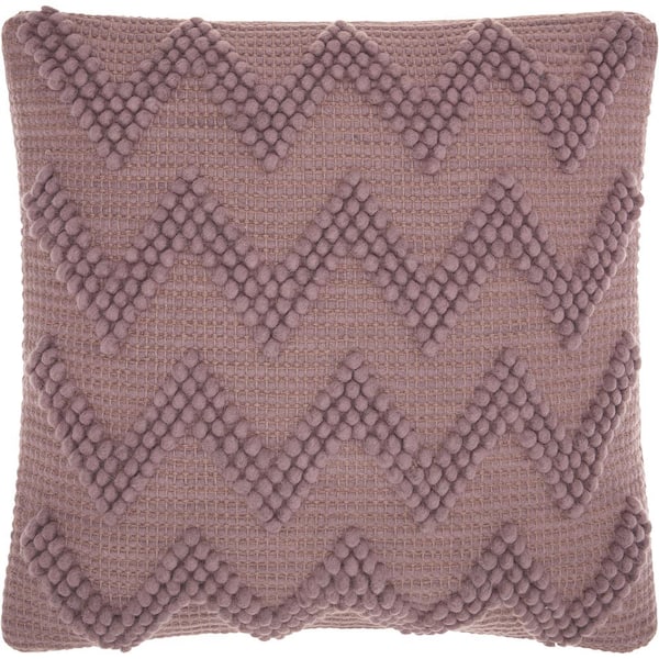 Mina Victory Lifestyles Lavender Geometric Removable Cover 20 in. x 20 in. Throw Pillow