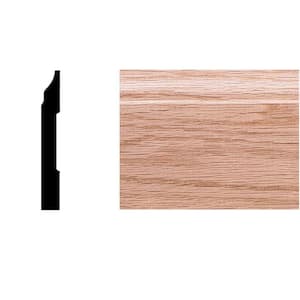 3/8 in. x 2-3/4 in. x 8 ft. Oak Wood Colonial Baseboard Moulding