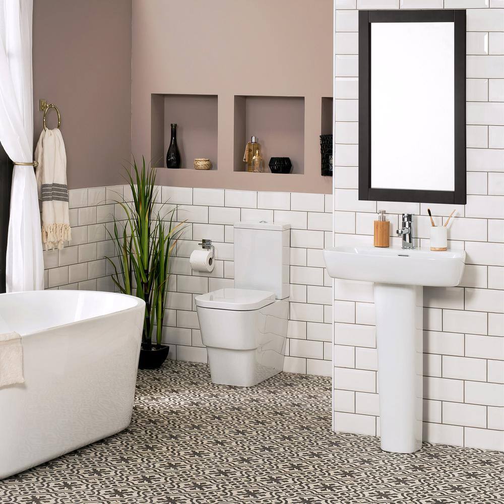 Shorewood Espresso Wood Framed Rectangular Wall Mirror 30x20