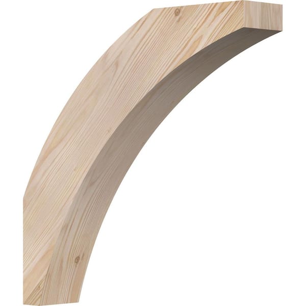 Ekena Millwork 3 1/2"W x 18"D x 18"H Thorton Smooth Knee Brace, Douglas Fir
