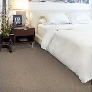 Cornerstone - Savannah - Brown 13.2 ft. 42 oz. Wool Loop Installed Carpet