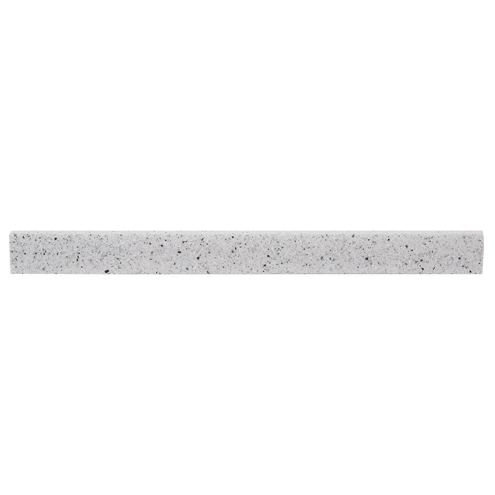 Home Decorators Collection 24.5 in. Solid Surface Resin Backsplash in Silver Ash