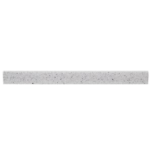 25 in. W x 0.75 in. D x 2.19 in. H Solid Surface Technology Cultured Marble Backsplash in Silver Ash