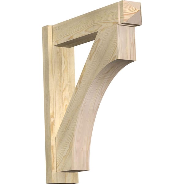 Ekena Millwork 6 in. x 30 in. x 26 in. Douglas Fir Westlake Arts and Crafts Rough Sawn Outlooker