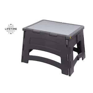 1-Step Plastic Step Stool with 300 lbs. Load Capacity