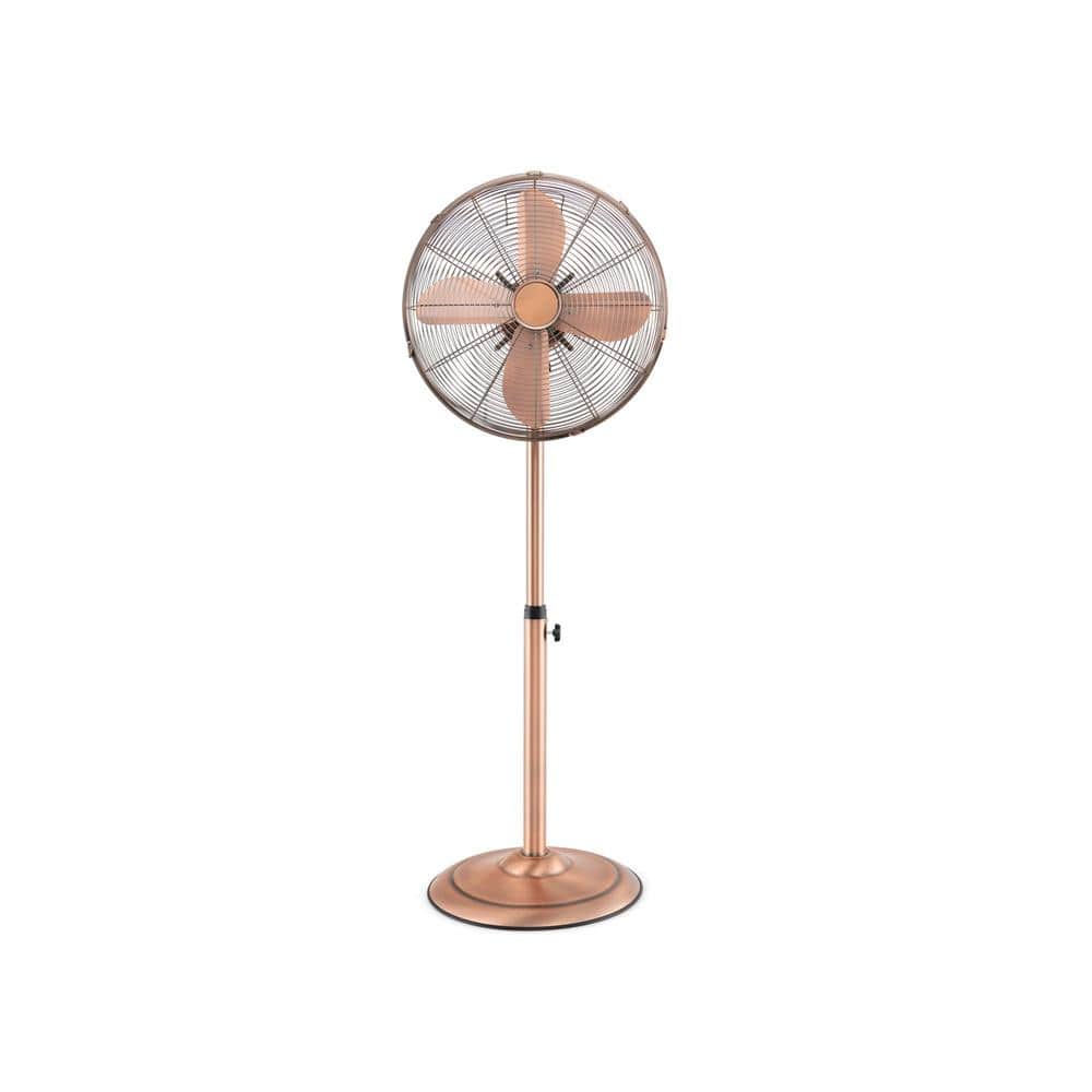 16 Inch Pedestal Standing Fan Oscillating Pedestal Fan with 3 Speeds and Adjustable Height-Copper price history on PriceWatchPro