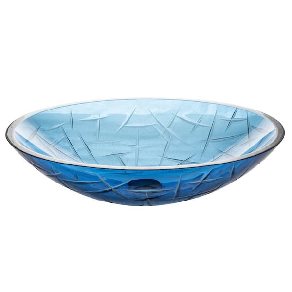 Oval glass discount vessel