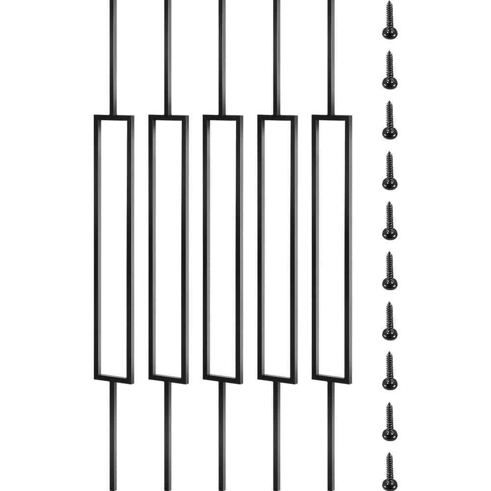 10-Pack Deck Balusters, 44 in. Iron Metal Spindles, Staircase Baluster with Screws, Black Railing for Wood price history on PriceWatchPro