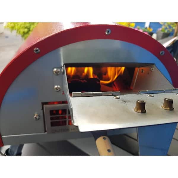 WPPO Le Peppe Portable Wood Fired Pizza Oven, Red