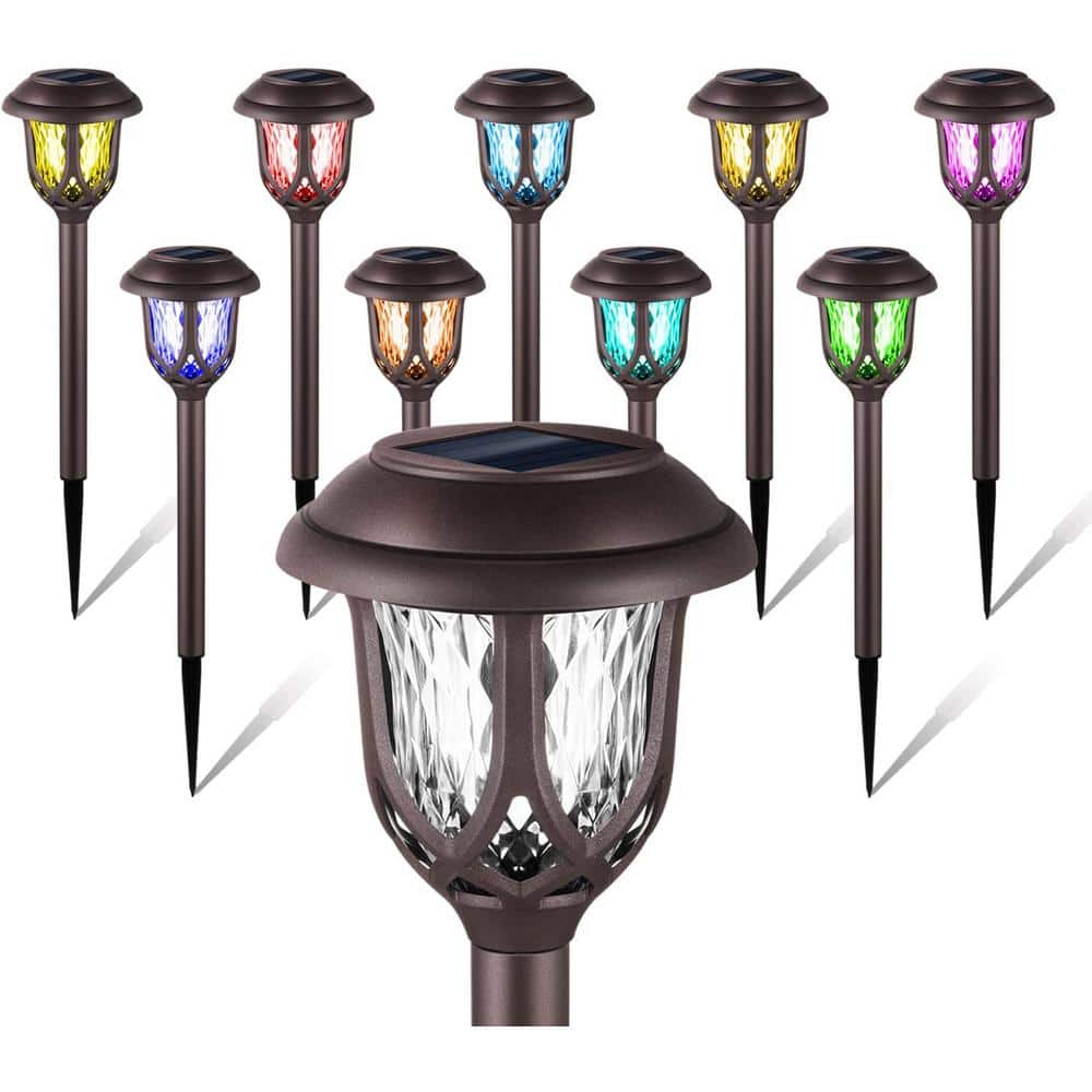 Cubilan Color Changing Solar Lights Outdoor Decorative(Brown