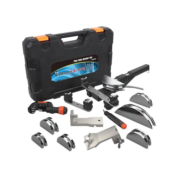 1/4 to 7/8 Pipe Tube Bender Set with 7 Heads Reverse Adapters 90° Ratchet HVAC Hydraulic Air Conditioning