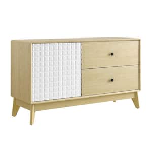 Nectar 43 in. Wood Grain Accent Cabinet in Natural White