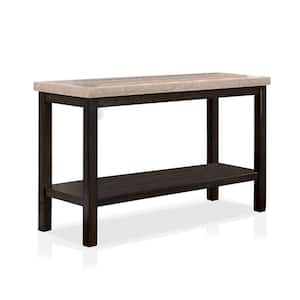 Himney 48 in. Dark Walnut Rectangle Wood Console Table with 1-Shelf