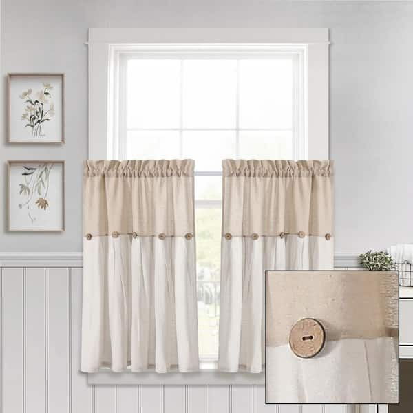 Half Moon Beige Lush Decor selling Curtains