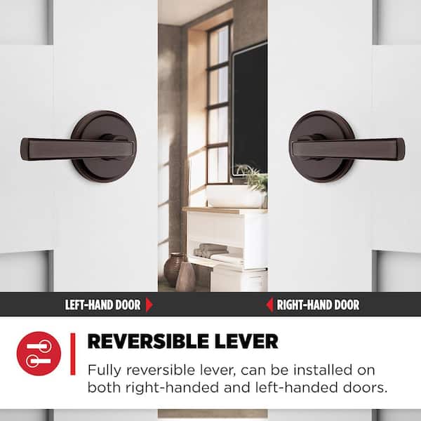 Kwikset Trafford Venetian Bronze Bedroom Bathroom Privacy Door