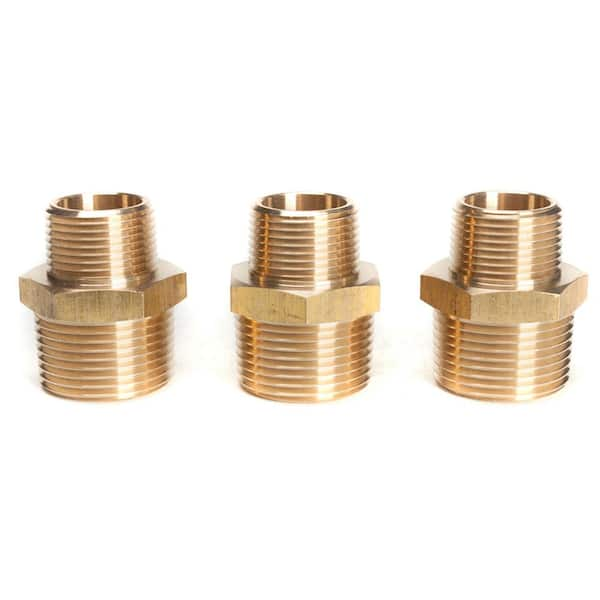 1 in. MIP Brass Pipe Hex Nipple Fitting (5-Pack)