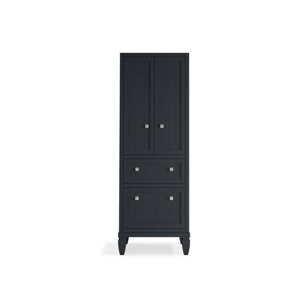 KOHLER Hearthaven 24 in. W Linen Cabinet in Slate Grey