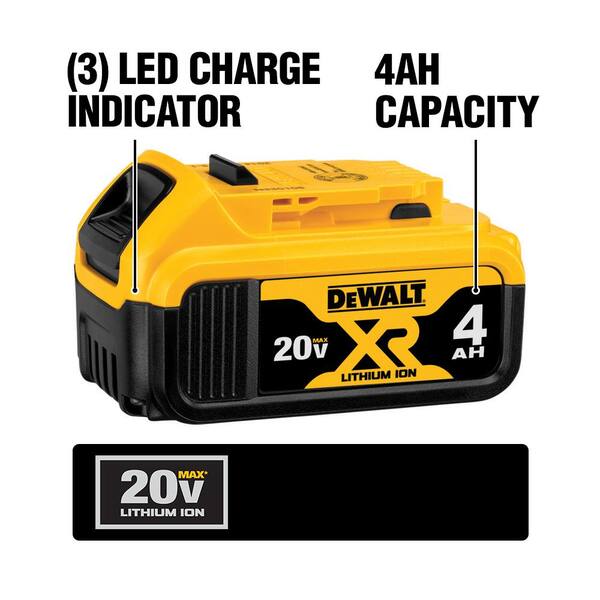 DEWALT 20V MAX Cordless 7 Tool Combo Kit 20V MAX 4.5 5 in. Grinder and 1 20V 4.0Ah and 1 20V 2.0Ah Batteries DCK771D1M1W412B The Home Depot
