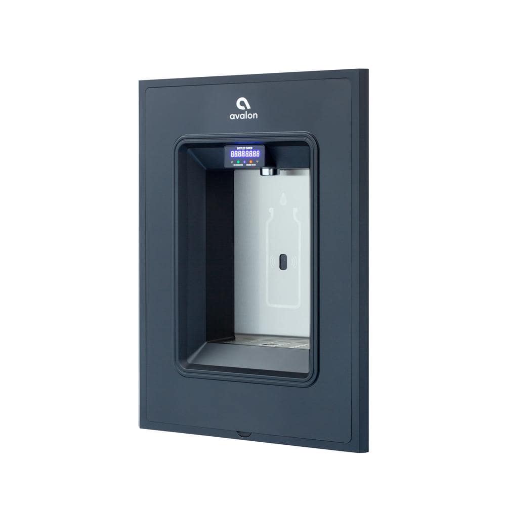 Avalon Black Stainless Steel Wall-Mounted Touchless Bottle Filler