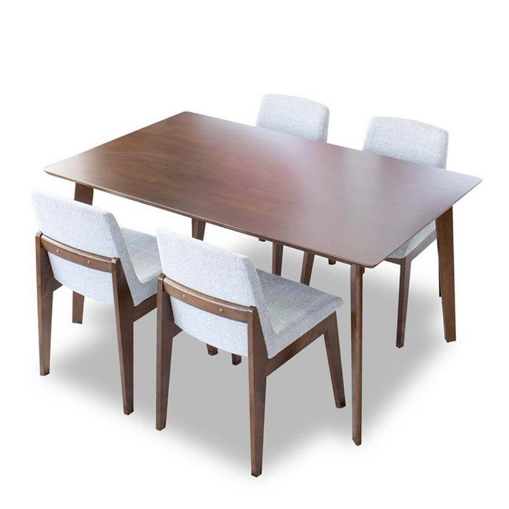 Ashcroft Imports Furniture Co. Abbas 5Piece Rectangular Walnut Solid